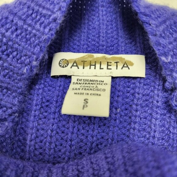 Athleta Azalea Cashmere Sweater Purple Small - Picture 9 of 10